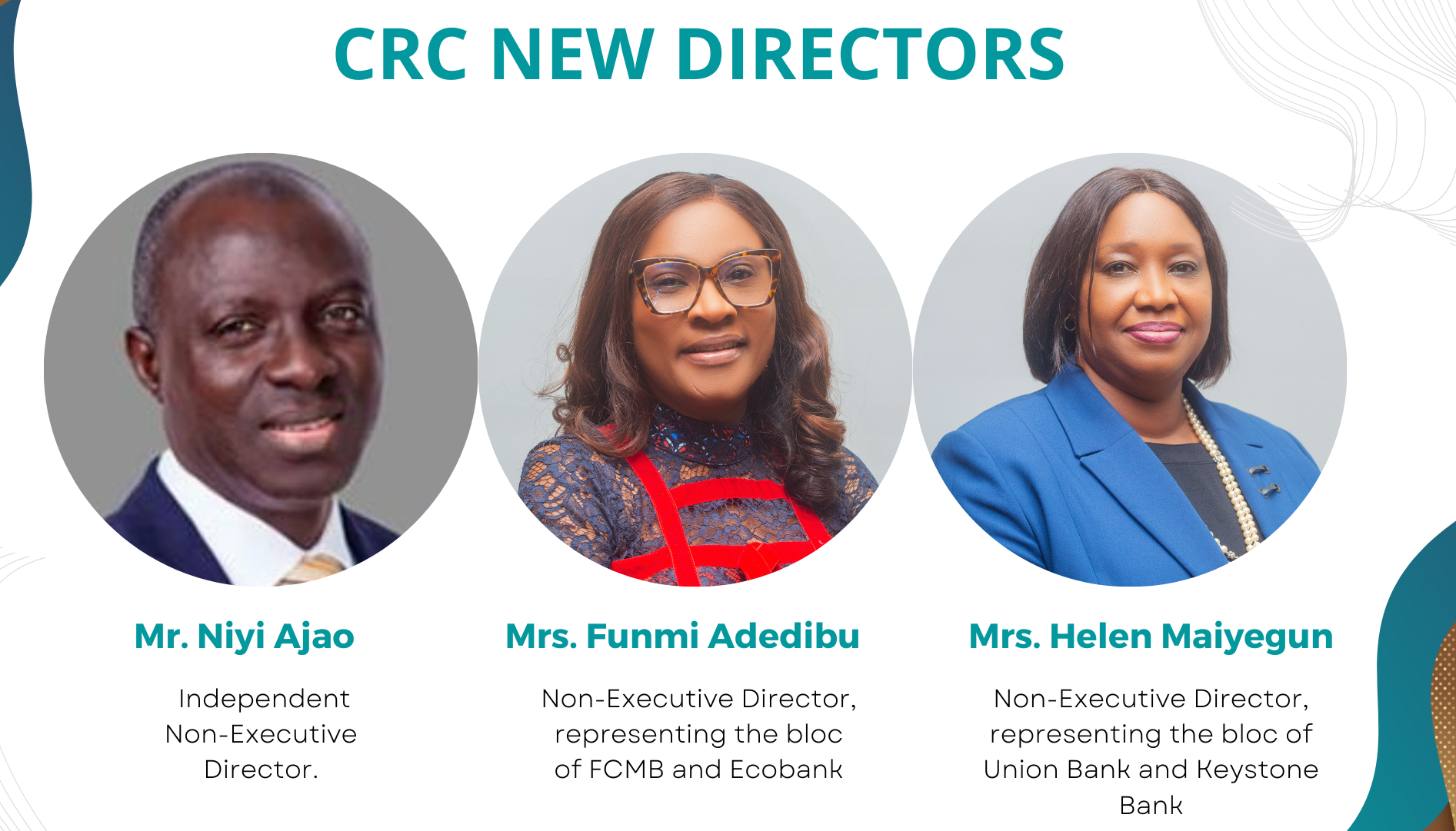 CRC Credit Bureau Appoints Three New Directors